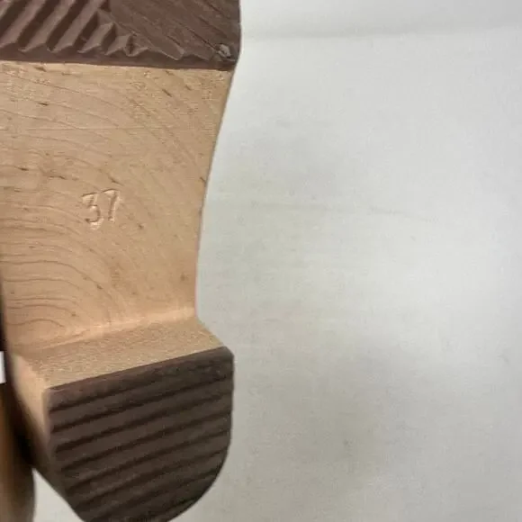 Lotta’s from Stockholm Clogs Size 37 Brown Leather Wood Heel Mary Jane Shoes - Picture 14 of 16